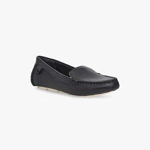 Ugg Flores Leather Women Flats Black (2615MKDBX)